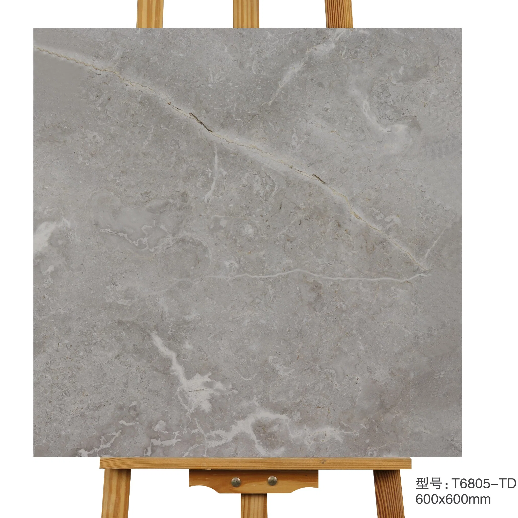 600X600mm Soft Finish Grey Porcelain Tile Floor and Wall for Building