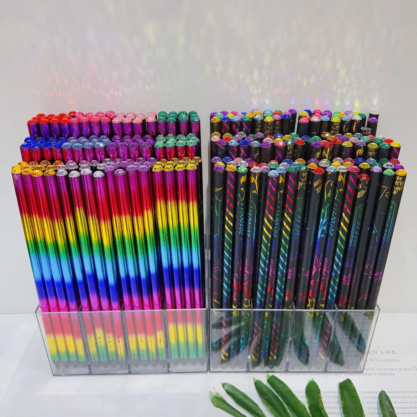 Korean Creative Rainbow Pen Cute Multi-Color Student Gift Lujo ambiental Lápiz de 4 colores