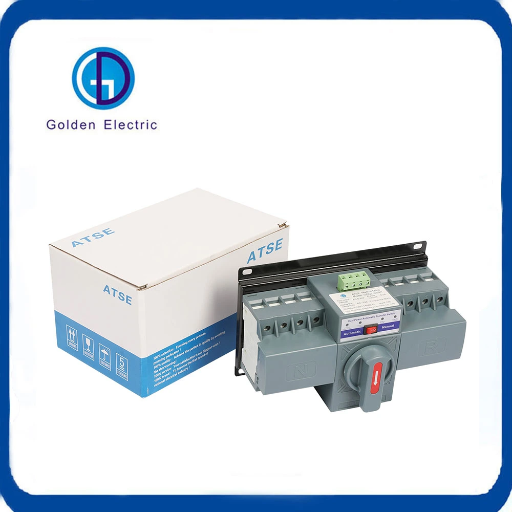 Gdq2 Serie ATS 63A 2p 3p 4p Interruptor de Transferencia Automática de Doble Potencia Interruptor de Conmutación Manual Eléctrico