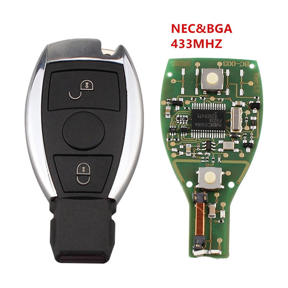 BGA Style 2/3/4 botones 315MHz / 433MHz para MB Mercedes Benz C E S 2supports mando a distancia original Nec BGA Control de la llave inteligente del coche