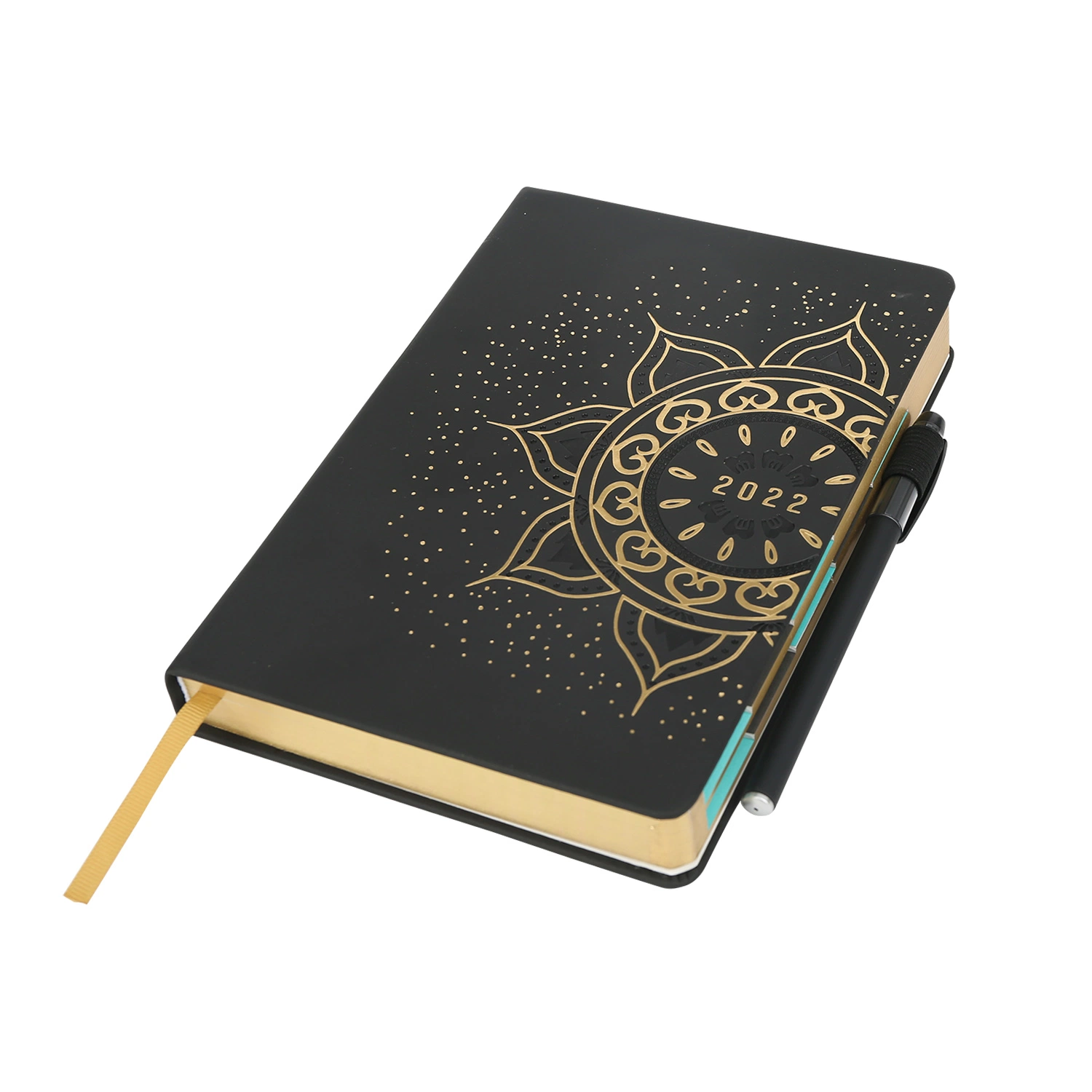 Custom Foil Stamping A5 PU Gift Paper Printing Agenda Notebook