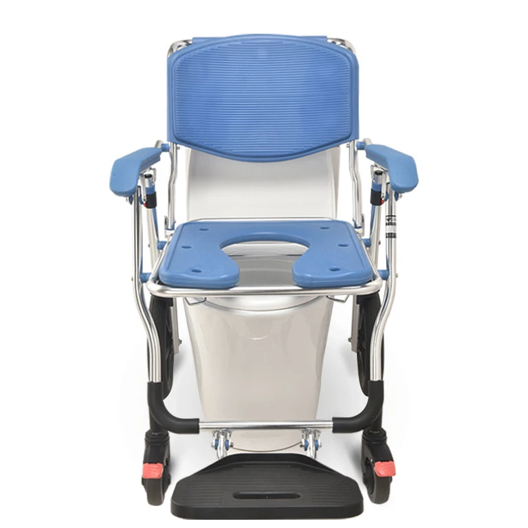 Moving Foldable Toilet Wheel Chair Go Toilet Commode Chair for Sale