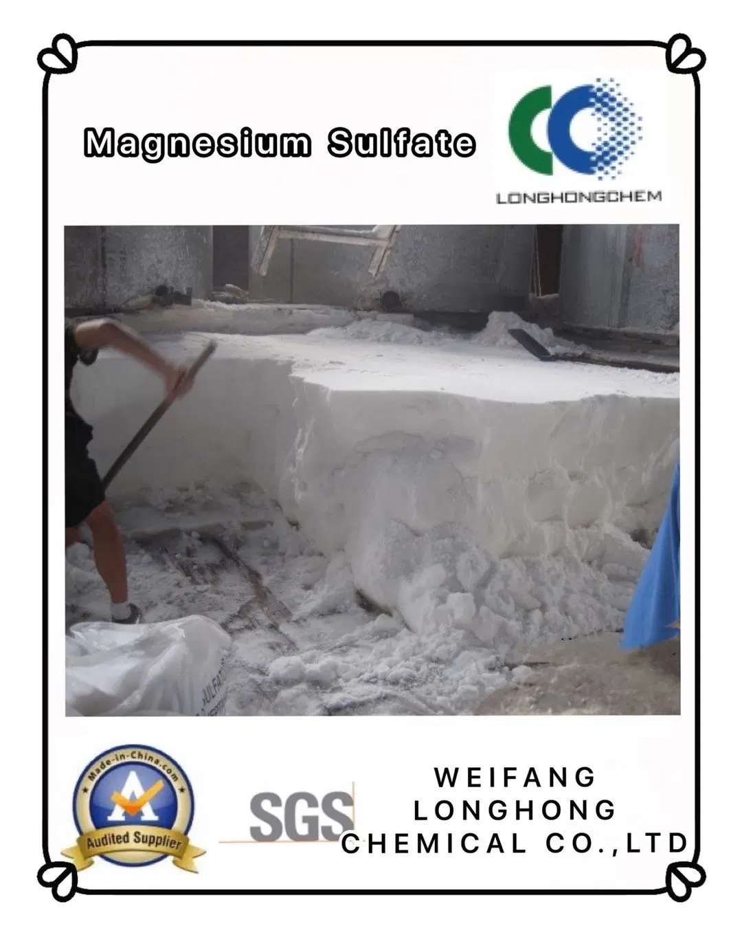 Industrial Grade 99% Magnesium Sulfate Heptahydrate Used as a Magnesium Fertilizer in Agriculture CAS 10034-99-8
