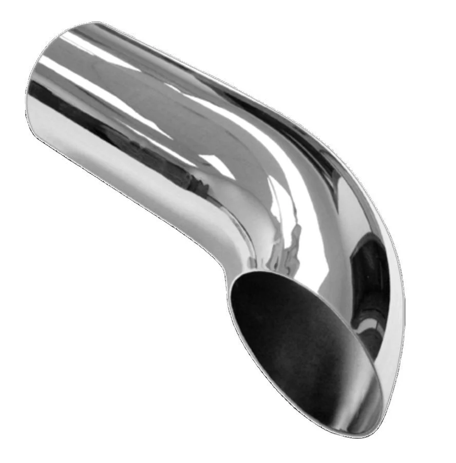 Truck 6" ID Chrome Mitered Angle Stacks Angle Cut Exhaust Pipe