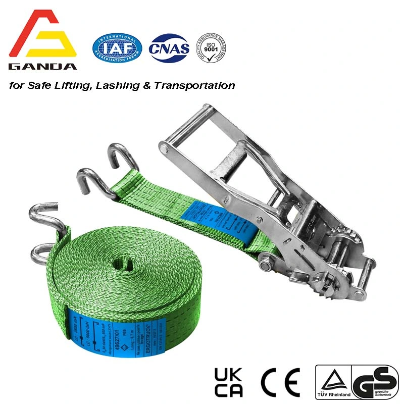 50mm-5t Ergo Ratchet Tie Down/Tie Down Strap/Webbing Tie Down/Cargo Lashing/Cargo Tie Down/Lashing Tie Down/Tie Down Strap/Polyester Ratchet Lashing