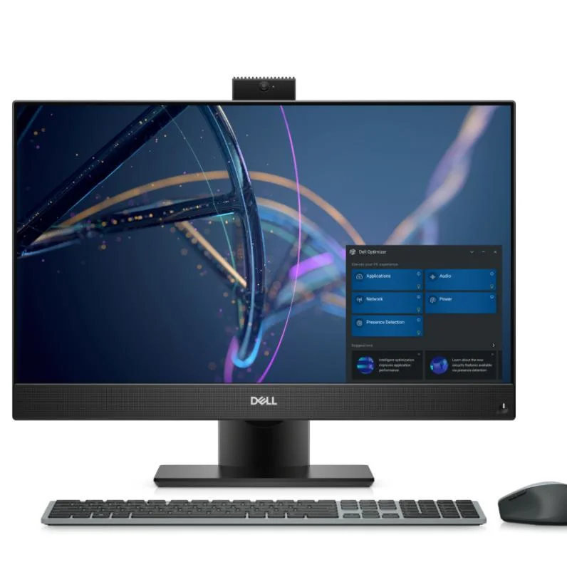 كاميرا جديدة طراز OptiPlex 7400 All-in-One متعددة الإمكانات مقاس 23.8 فائقة الدقة لا تعمل باللمس مزودة بتقنية FHD وحدة تزويد بالطاقة (PSU) بقدرة 160 وات كاملة في كمبيوتر واحد