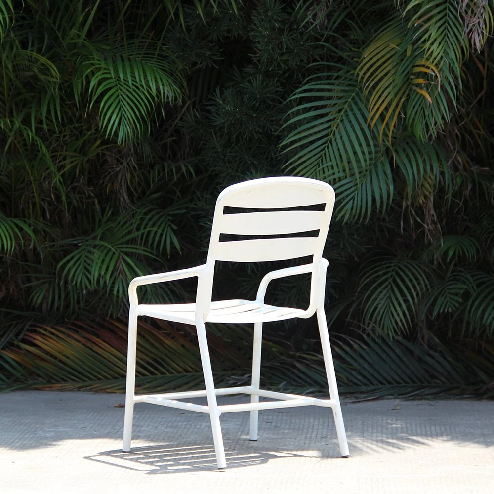 High quality/High cost performance  Rattan Furniture Aluminum Restaurant White Outdoor Chair Garden Furniture