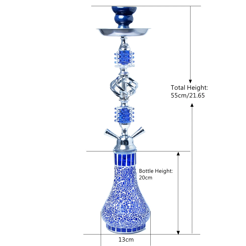 Los fabricantes de tubo doble narguile Shisha Hookah Sheesha vidrio mosaico Chicha