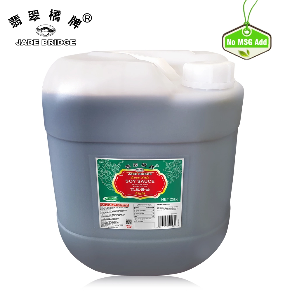 Traditional Less Sodium All-Purpose Seasoning Wholesale/Supplier 5 L Jade Bridge Less Salt Light Soy Sauce