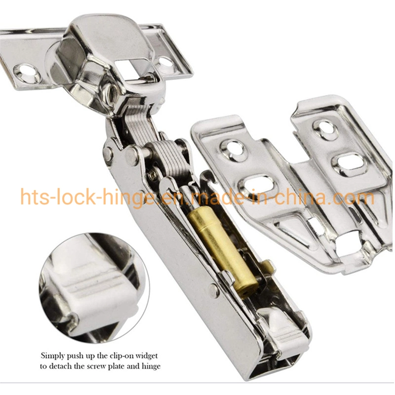 Furniture Hardware Steel Iron Fixed Detachable Concealed Folding Self Soft Close Hydraulic Full Half Overlay Inset Clip Slid on Kitchen Adjustable Cabinet Hinge