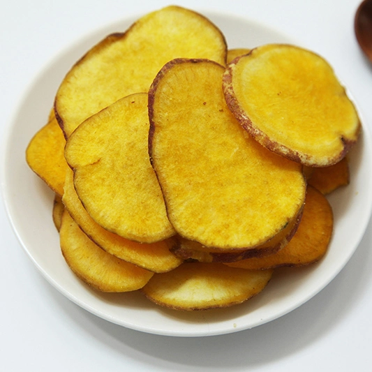 Vakuum Gebratene Gemüse Gesunde Snack-Lebensmittel Süßkartoffeln Chips