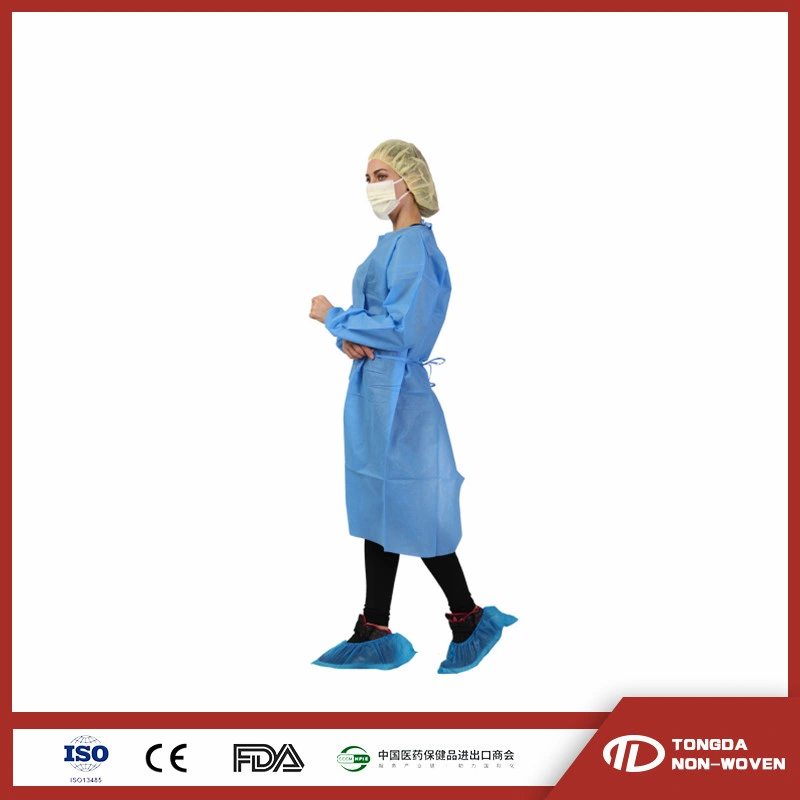 Disposable Medical Uniform PP Nonwoven Isolation Gown for Hospital Use