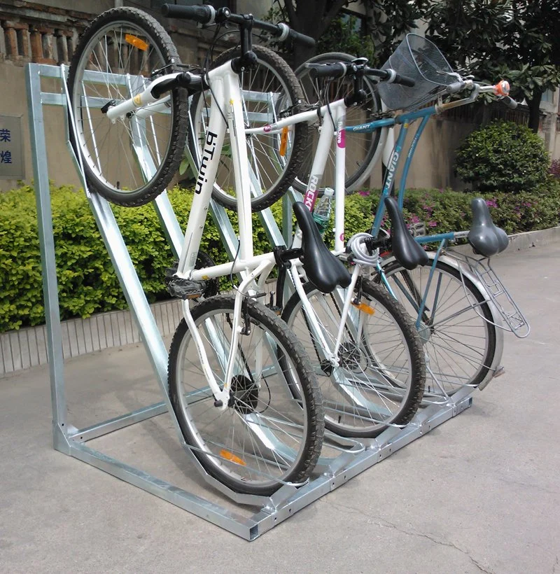 5 vélos support de vélo semi-vertical résistant Hot DIP