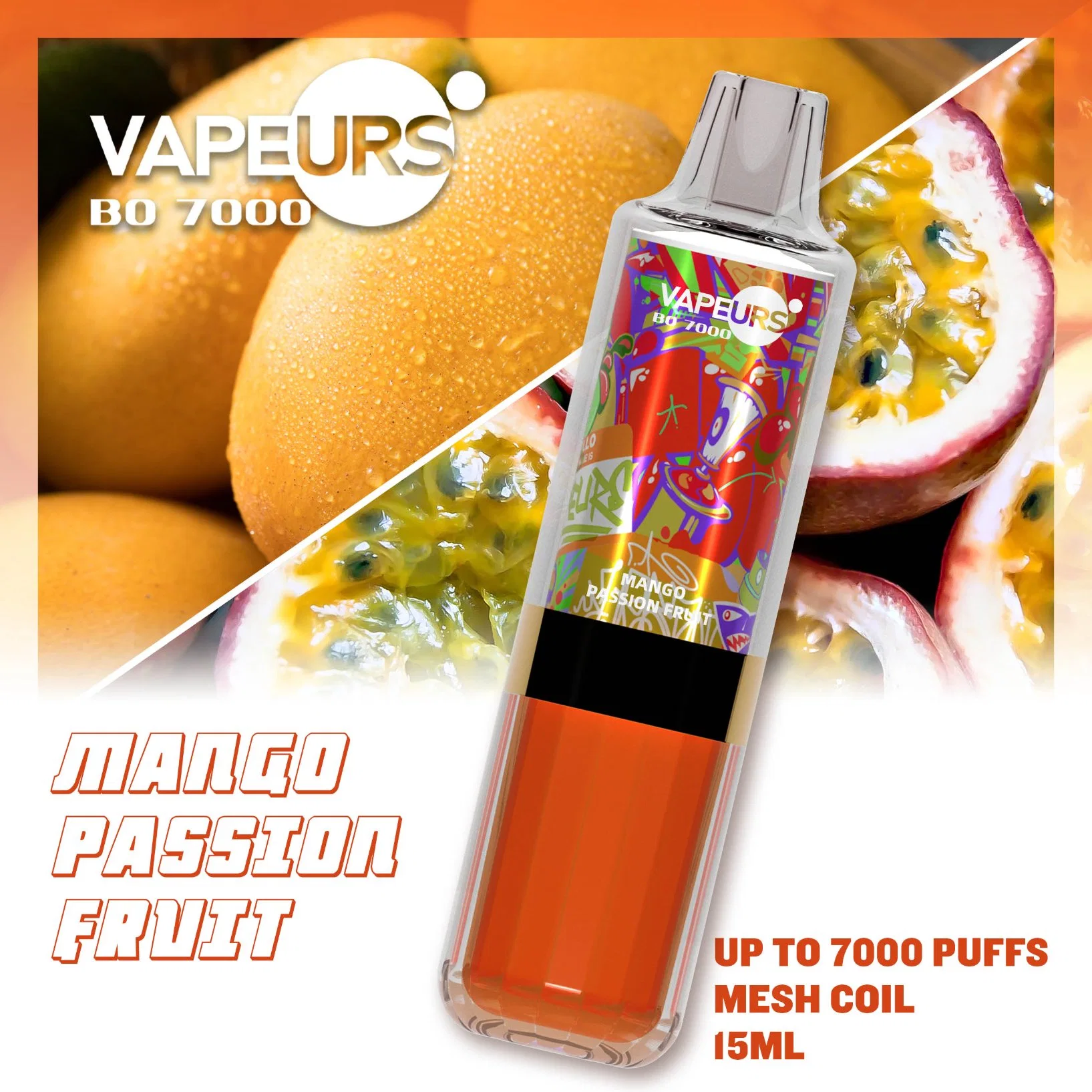 Vente en gros 5000 6000 7000 Puffs Vape Pen Crystal Bar E Cigarette avec prix usine