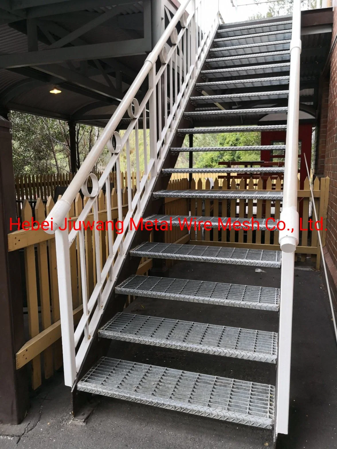 Wide Step Ladder with Nosing Steel Bar Grating Galvanized Grating Light Structure Building Material