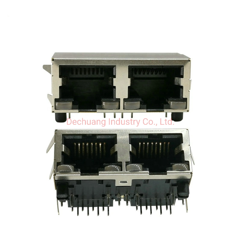 8p8c Ethernet Female Jack LAN Network RJ45 Socket Connector with LED Light