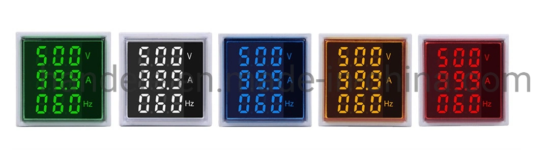 Square Panel LED Digital Tube Voltage Meter Three Display Indicator