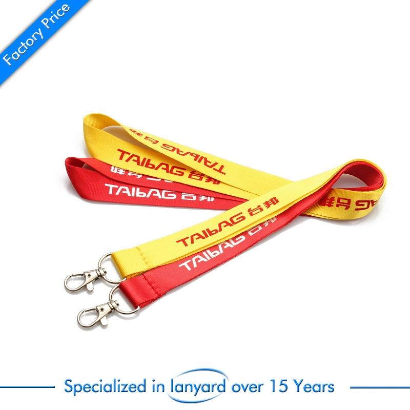 Promotion High quality/High cost performance Cheap Price Customized Printed Lanyard Strap with Square Clip Plastic Breakaway From China