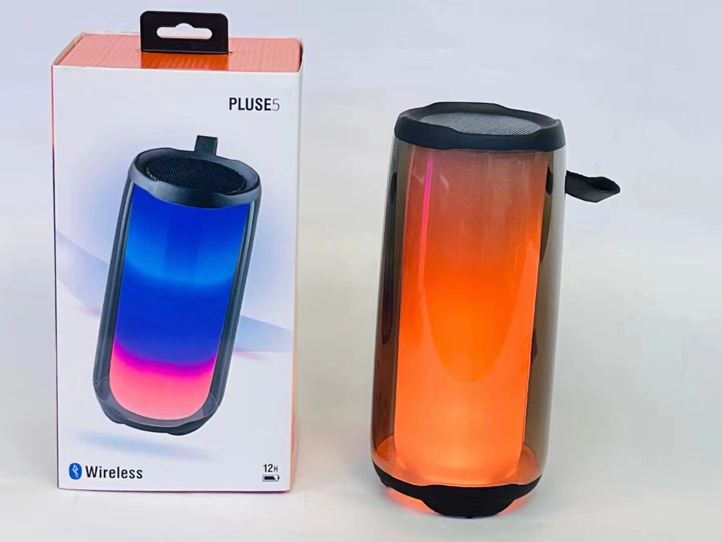 Haut-parleur Bluetooth Pulse5, caisson de basses, pulsation de bureau, musique de 5e génération, lumière colorée plein écran