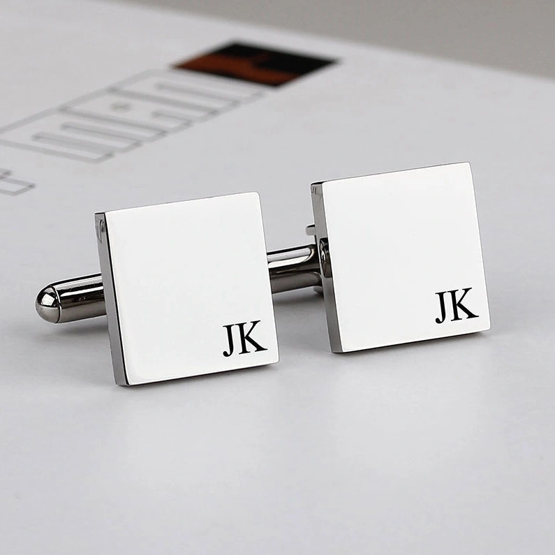 Personalised Gold Garment Accessories Custom Initials Name Wedding Groom Cufflinks