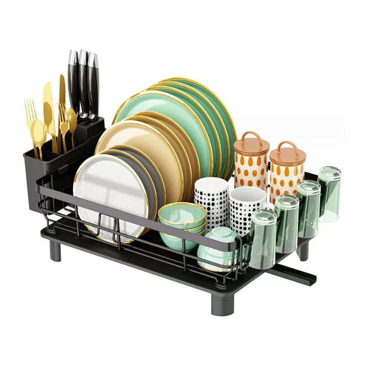 Multilayer Stainless Steel Wall Mounted Collapsible Rack Kitchen Dish Drying Frame Kitchen Storage Shelf