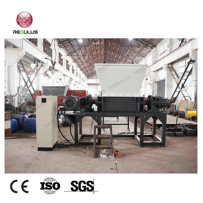 Industrial Plastic, Plate, Rubber, Tire, Sheet, Board Recycling Double Shafts Shredder Machine