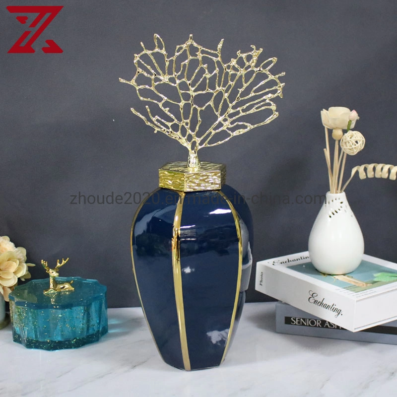 Nouveau vase meuble TV Chinois porche lumière de décoration de l'Art Moderne de Luxe Vase en céramique pour la maison de la salle de séjour