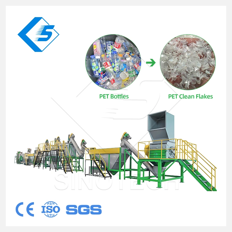 Environmental Protection Excellent Quality Waste Pet Plastic Bottle Flake Recycling Equipment Plastic for Making Clean Flakes