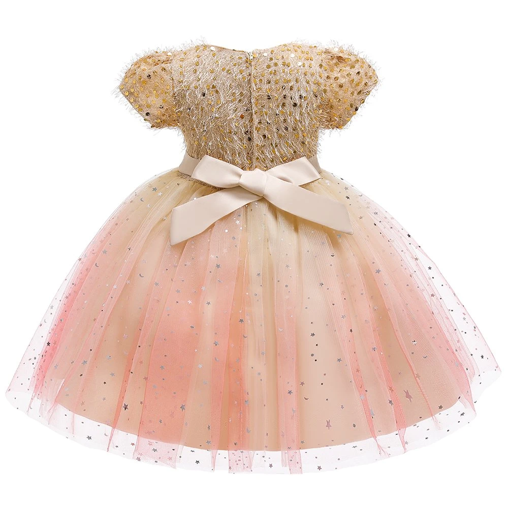 2021 Baby Wear Girls Party Garment Ball Gown Princess Frock Twinkle Lace Sweet Dress