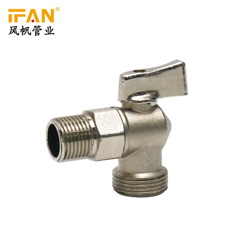 Ifan Brass Washing Machine Angle Valve 3/4 Inch 2 Way Heater Control Faucet Brass Bibcock Valve Fittings