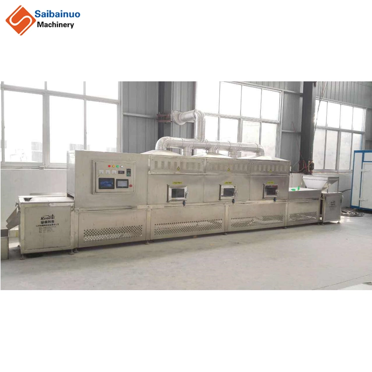 Continuous Stainless Steel Microwave Coffee Beans Drying Curing Machine