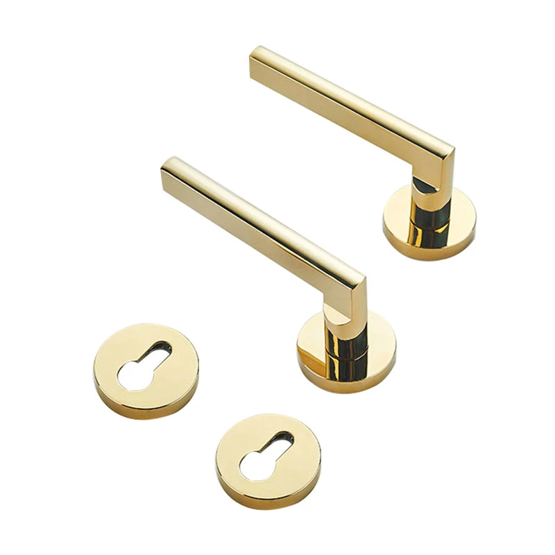 Square Pull Bar Chrome Door Lever Handle Lock