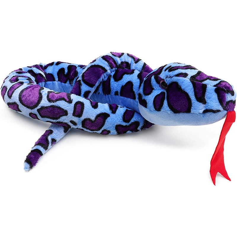 Fábrica de encargo Creative Soft Stuffed Animal colorido Plush de juguete Snake Para niños