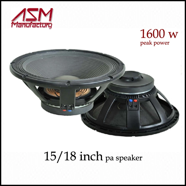 OEM Factory Preis 1600 Watt RMS leistungsstarke PA Woofer 15inch /18inch High Power PA Woofer Professional Sound pro Audio Woofer Auto-Audio-Lautsprecher