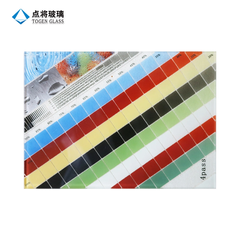 Customized Colored Flat Tempered Ceramic Coated Laminated Digital Printing Glass for Facade