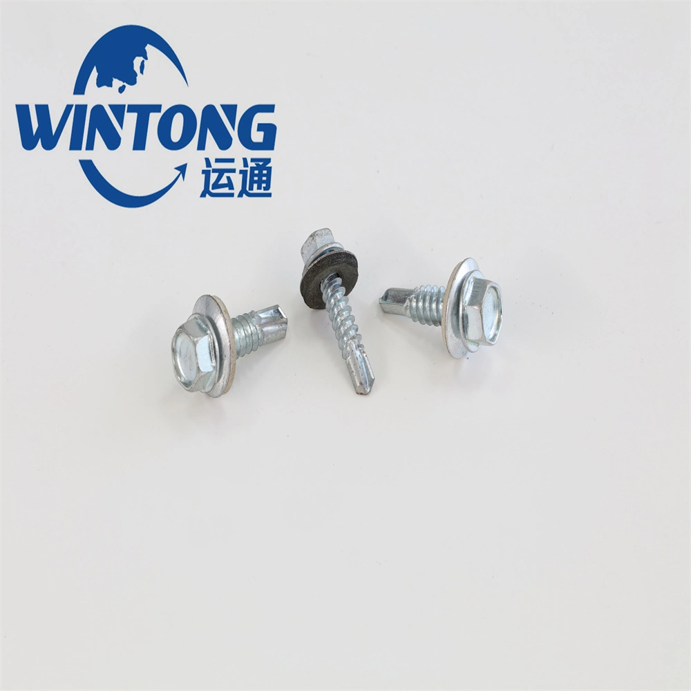 Galvanized/4.2-6.3mm/Blue and White/Countersunk Cross Drill Tail Screws