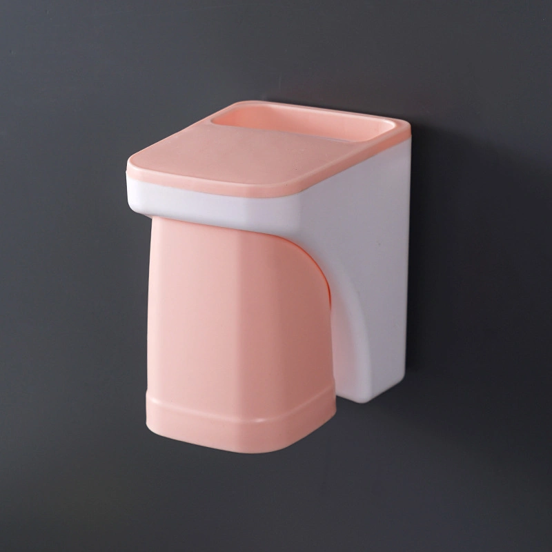 Wc Casal titular de sucção Magnético Dental Ware Hole-Free Wall-Mounted bochechos com escova Cup Definido