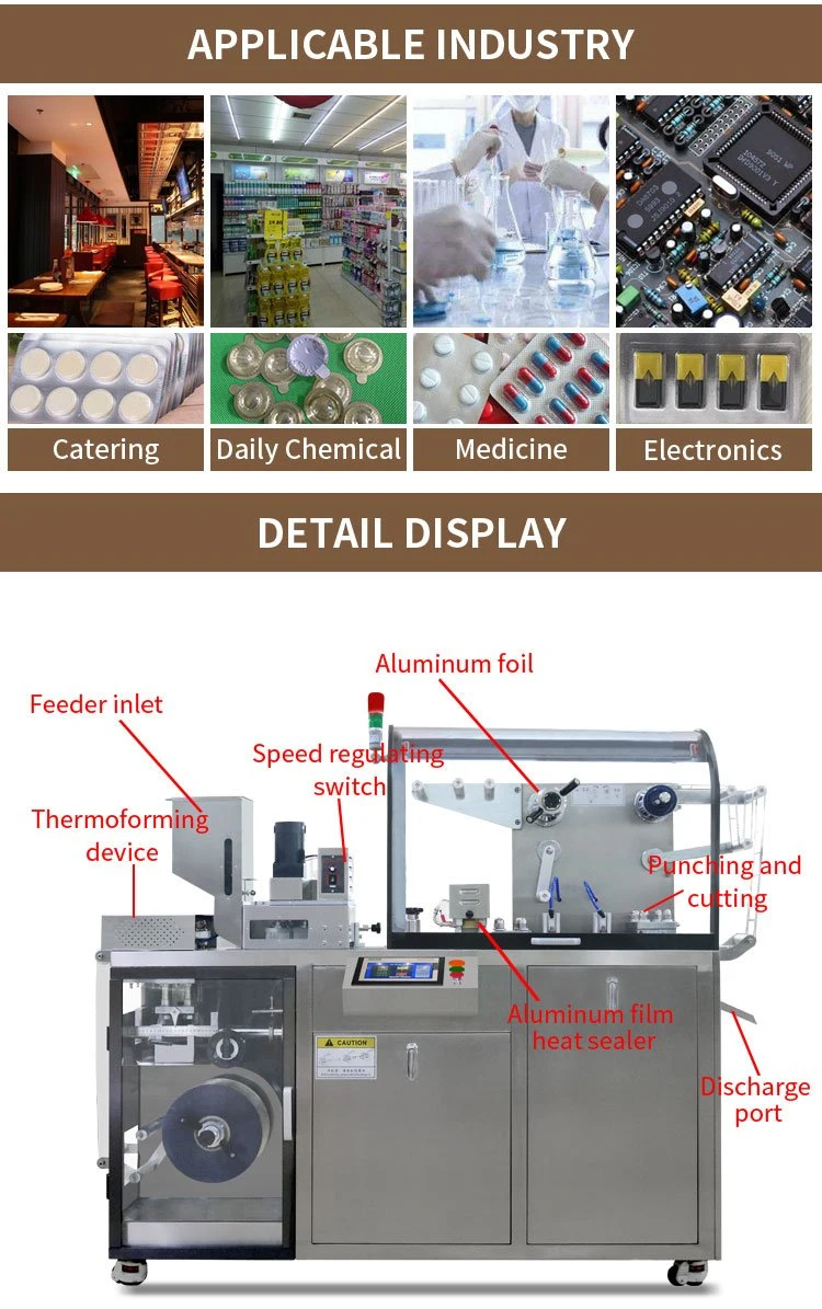 Honey Butter Chocolate Cheese Automatic Blister Packing Machine Liquid Blister Packaging Machine