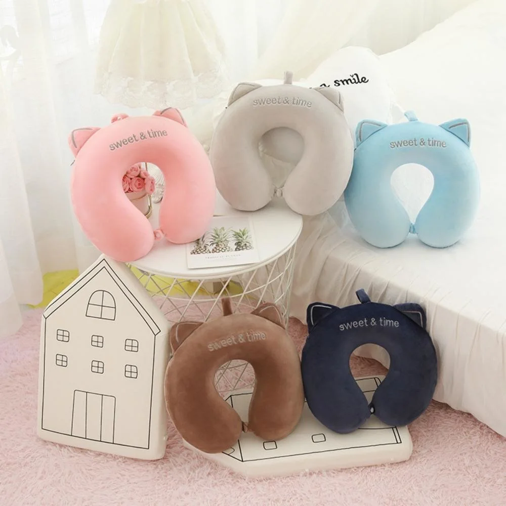 1PC Travel U-Shaped Plush Pillow Travel Pillow Cartoon Animal Car Airplane Headrest Gifts for Children Bl21283