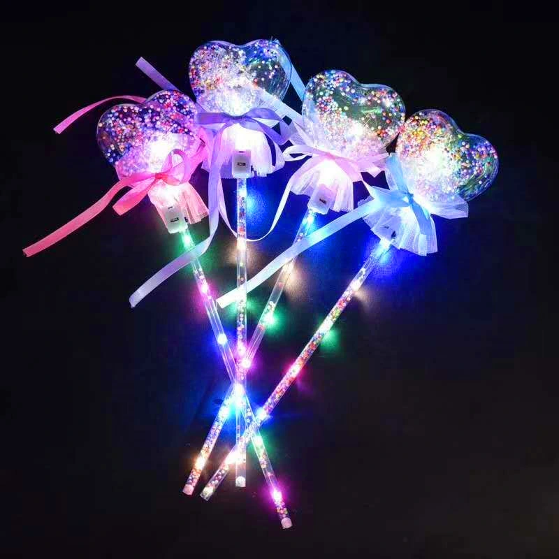 Holiday Party Proposal Wedding Heart Shaped LED Light Bob Balloon