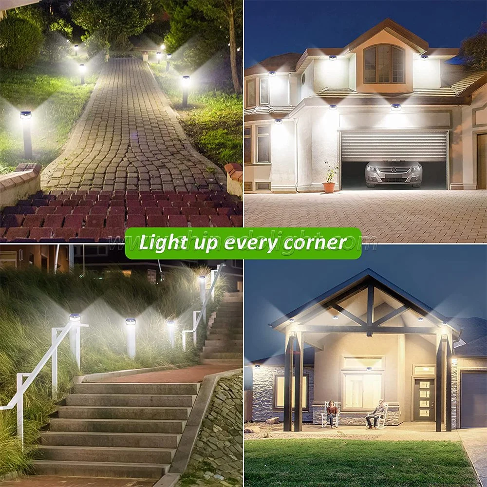 Sensor de movimiento eléctrico solar Pathway Flood Street Lighting pared LED Lámpara RGB exterior impermeable Solar Garden Lights