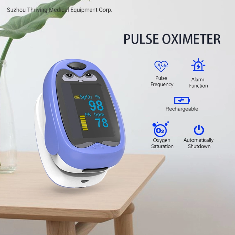 Portable Medical Children Fingertip Rechargeable Pulse Oximeter for Kids (THR-PO2)