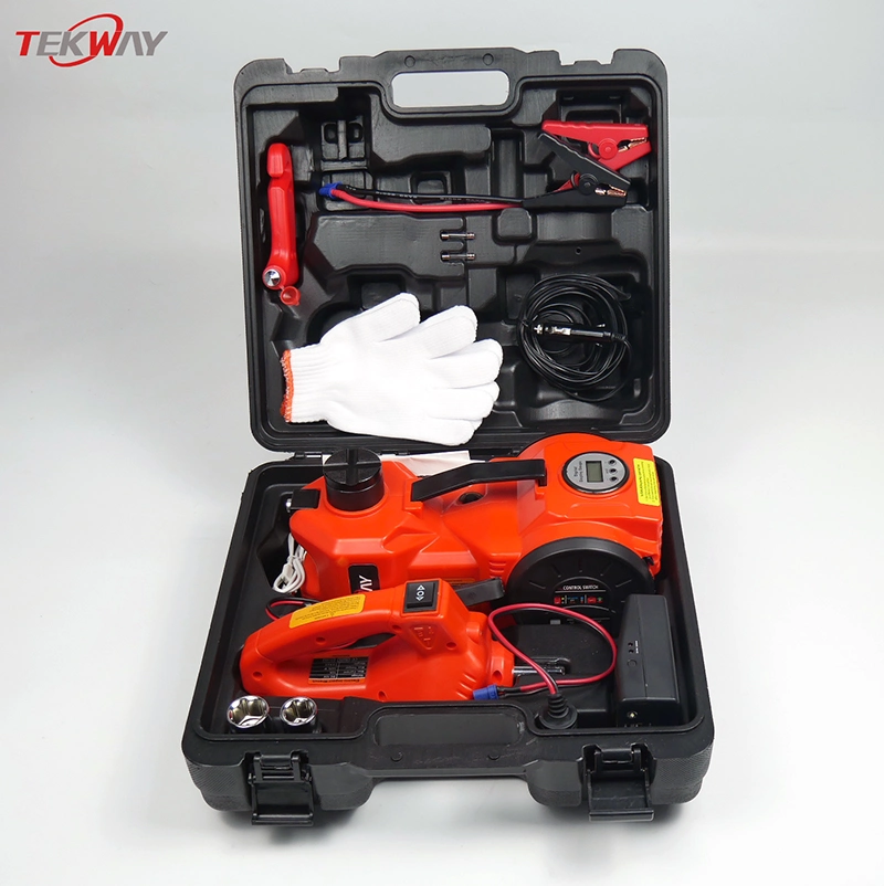 Alquiler de coche eléctrico Tekway Jacks Juego de Gato 5ton 12V para cambiar neumáticos SUV de la reparación de elevación con el choque eléctrico Wrenchmultifun cinco en una