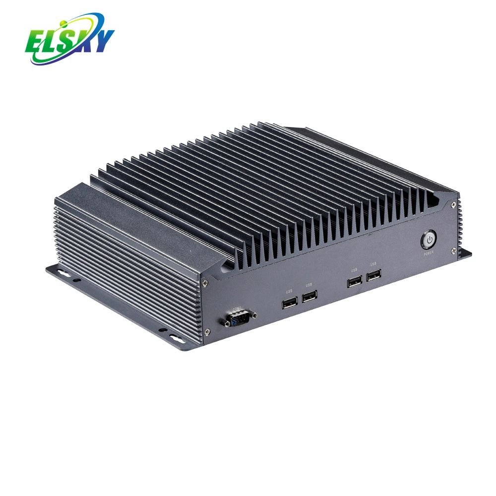 Calculador sem ventoinhas industriais Elsky Ipc6800 com CPU Comet Lake 10 Gen Core Mini PC I5 10310U 1/2 LAN*6*COM RS232 4K