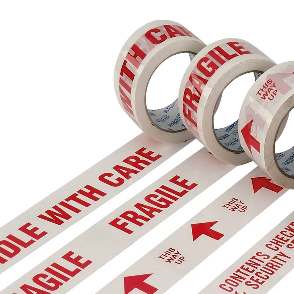 Branded Jumbo Roll Adhesive Printing Customized Custom Logo Printed Fragile OPP Packaging Packing BOPP Tape