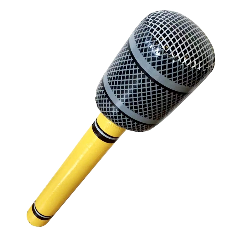 Microfone insuflável personalizado em PVC para criança, brinquedos promocionais para o seu microfone Brinquedos insufláveis