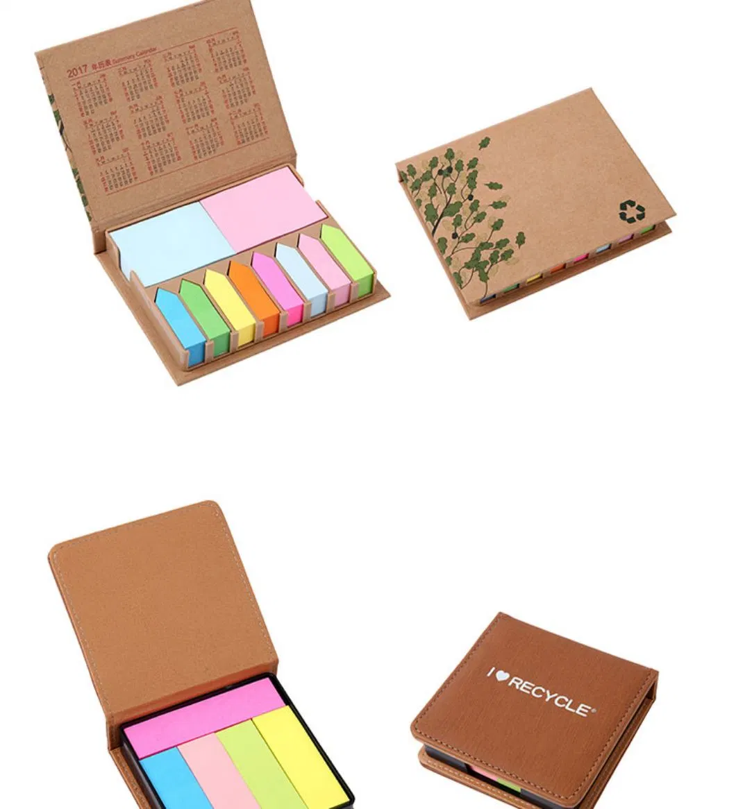 Professional Manufacturers Custom Office Desktop Combined Type Sticky Notes Eco Friendly Cube Memo Pad Box with Pen Holder