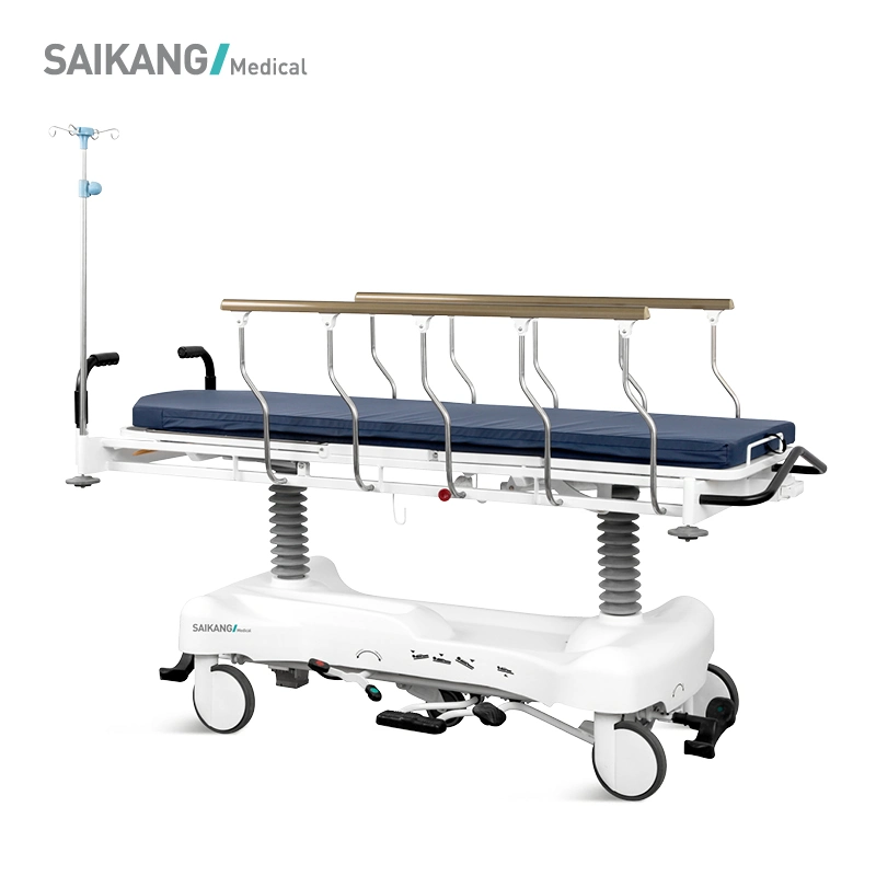 Skb041-3 Multifunction Hydraulic Manual Medical Operating Patient Transportation Trolley Supplier