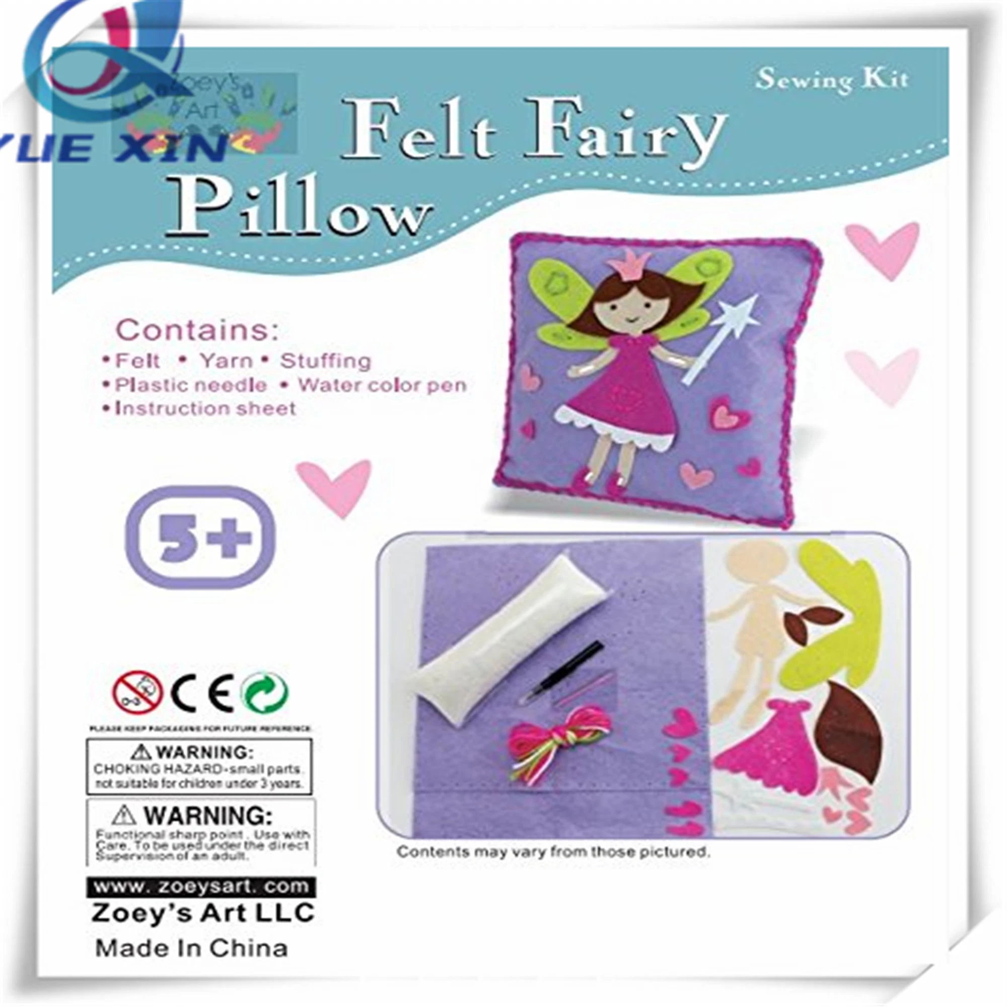 Sewing Craft Kit for Girls, Sew Art Kit, Kids Fairy Pillow