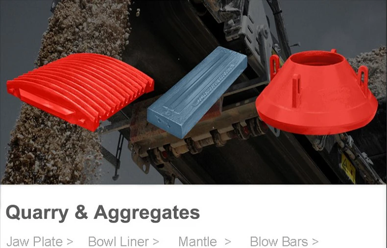 Quarry Crusher Spare Parts for Aggregates, Construction, Asphalt and Building Waste Recycling